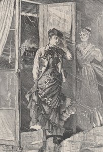 Une tempête de vent, de pluie et de pulvérisation est arrivée - et Portia The Galaxy, une illustration..., décembre 1869 - Unbekannt