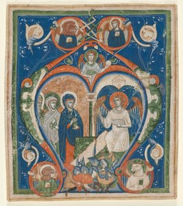 Initiale A [ngelus Domini descendit] d