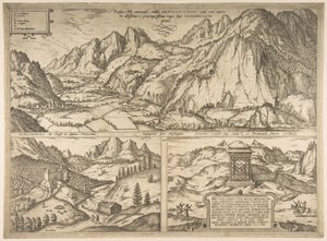 Innsbruck de la série Civitates Orbis Terrarum, vol. V, planche 59 - Unbekannt