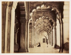 Intérieur de la Mosquée de la Perle à Agra (Inde), vers 1865, construite en marbre entre 1646-1653 - Unbekannt