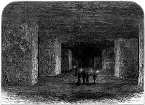 Intérieur de la mine de sel de Marston, Northwich, Cheshire, Angleterre, vers 1880 - Unbekannt