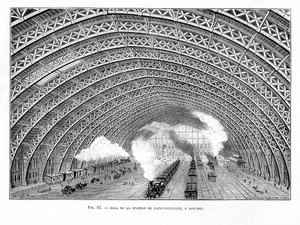 Intérieur de la gare de St Pancras, Londres, 1865 - Unbekannt