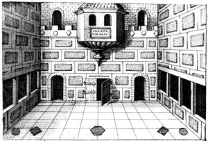 Intérieur du théâtre du Globe, Bankside, Londres, 1617-1619 - Unbekannt