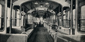Intérieur du dernier type de voiture de métro, 1926