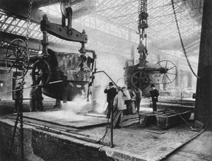 Vue intérieure, usines Krupp, Essen, Ruhr, Allemagne, Première Guerre mondiale, 1917 - Unbekannt