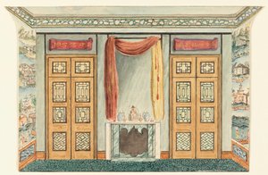 Intérieur avec papier peint chinois - Unbekannt