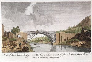 Pont de fer sur la Severn à Ironbridge, Coalbrookdale, Angleterre, construit en 1779