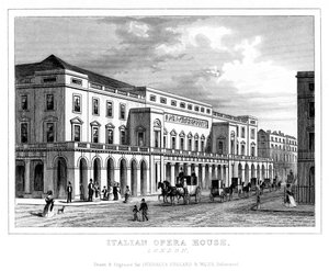 Opéra italien, Haymarket, Westminster, Londres, fin 18ème - début 19ème siècle