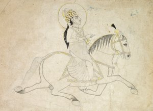 Jai Singh III de Jaipur r. 1818-1835 à cheval, c. 1820 - Unbekannt