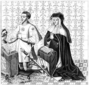 Jean Jouvenel des Ursins et sa femme, Michelle de Vitry, priant, XIVe ou XVe siècle, 1849 - Unbekannt