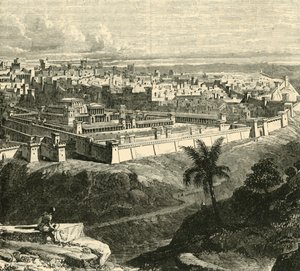 Jérusalem au temps de Jésus-Christ, montrant le Temple restauré par Hérode le Grand - Unbekannt