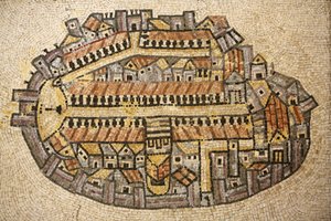 Mosaïque du temple de Jérusalem, Jérusalem, Israël