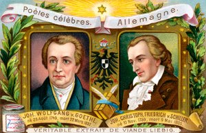 Johann Wolfgang von Goethe et Johann Christoph Friedrich von Schiller, vers 1900