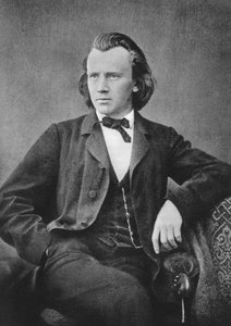 Johannes Brahms 1833-1897, compositeur et pianiste allemand, vers 1866