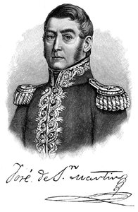 José de San Martín, général argentin du XIXe siècle et leader de l