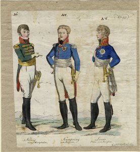 Jérôme Bonaparte, Roi de Westphalie, Prince Louis Ferdinand de Prusse et Ludwig I de Bavière - Unbekannt