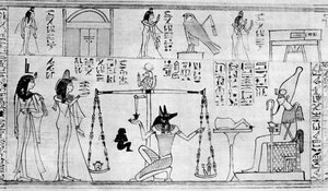 Jugement des morts, du Temple de Deir-el-Bahari, Égypte, vers 1025 av. J.-C. 1936 - Unbekannt