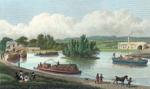 Jonction du canal de Regents au bassin de Paddington, Londres, 1828 - Unbekannt