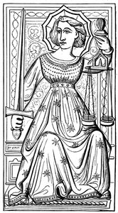 Justice, carte de tarot, 14ème siècle, 1870 - Unbekannt
