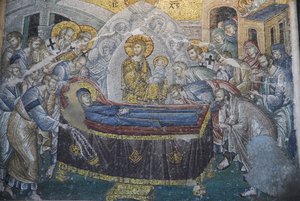 Kariye Camii (Église Saint-Sauveur-in-Chora) fresque : Dormition (mort de Marie), Istanbul, Turquie - Unbekannt