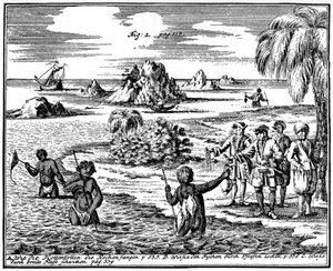 Khoikhois harponnant des poissons, Afrique du Sud, 1931 - Unbekannt