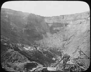 Mine de diamants de Kimberley, Afrique du Sud, vers 1890