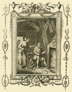 Le roi Alfred déguisé réprimandé par la femme du bouvier pour avoir laissé brûler les gâteaux, vers 878, 1783 - Unbekannt