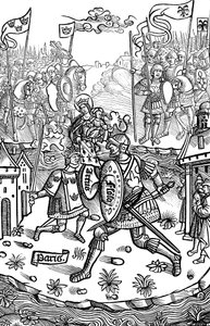 Le roi Arthur combattant un géant, 1514 - Unbekannt