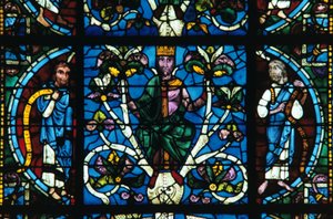Roi David, vitrail, Cathédrale de Chartres, France, 1145-1155 - Unbekannt