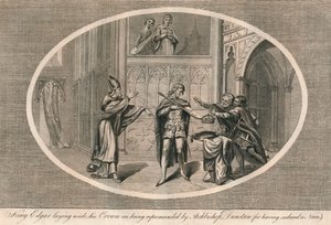 Le roi Edgar déposant sa couronne après avoir été réprimandé par l