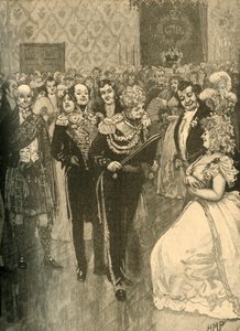 Le roi George IV tenant une réception au palais de Holyrood, Édimbourg, 1822