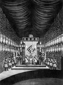 Le roi George IV en état à Windsor Castle, 1830