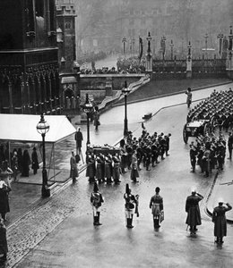 Procession funéraire du roi George V se formant à Westminster Hall, Londres, 1936 - Unbekannt
