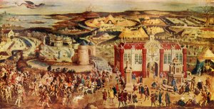Le roi Henri VIII rencontrant François au Camp du Drap d