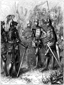 Le roi Henri V 1387-1422 et le sire de Helly à Azincourt, 1415 - Unbekannt
