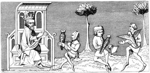 Le roi Modus enseignant l