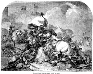 Le roi Richard Ier 1157-1199 à la bataille de Jaffa, 1192 - Unbekannt