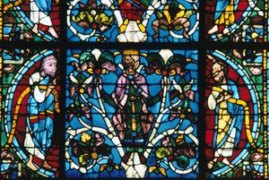 Roi Salomon, vitrail, cathédrale de Chartres, France, 1145-1155 - Unbekannt