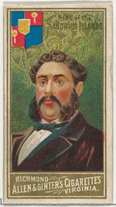 Roi des îles Sandwich, de la série Les Souverains du Monde N34 pour Allen & Ginter Ciga..., 1889
