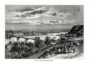 Koblenz et Festung Ehrenbreitstein, Allemagne, 1879 - Unbekannt