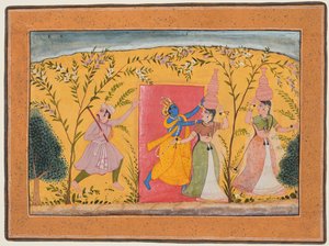 Krishna exige un péage des laitières, d