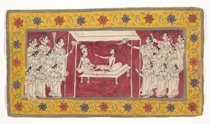 Krishna avec un ascète, ca. 1850