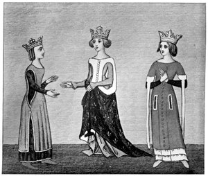 Robe de dame, 14ème siècle - Unbekannt