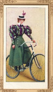 Cycliste portant une jupe divisée, 1939