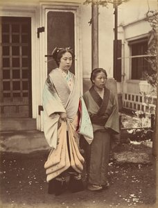 Dame et servante, 1870s - Unbekannt