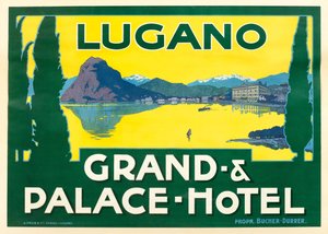 Lac de Lugano. Grand et Palace Hotel, vers 1925