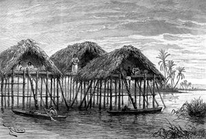 Habitations Lacustres de Santa Rosa, près de Maracaibo, Venezuela