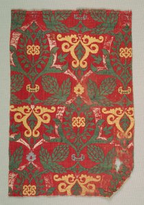 Lampas avec vigne courbée et feuilles de palmette, 1400s
