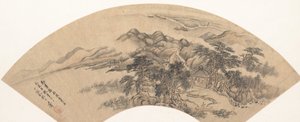 Paysage dans le style de Yan Wengui
