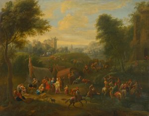 Paysage avec personnages - Unbekannt